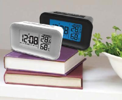 China Calendars Thermo-Hygrometer LCD Display Table Professional Home Digital Alarm Clock for sale