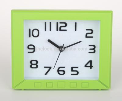 China Simple plastic step movement Bosheng table alarm clock promotion gift clock point 3221 new for sale