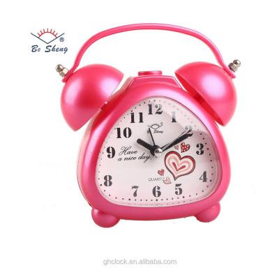 China Cute Colorful Mini Alarm Clock 4 Nap Melody Bell Electronic Alarm Clock With Light for sale