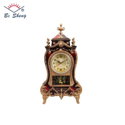 China Modern design fashion home style swing plastic antique wall clock decorative antique table clock for sale