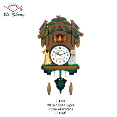 China Wholesale CLASSIC Plastic Wall Pendulum Wall Clock Cute Dogs Clock Clocks for sale