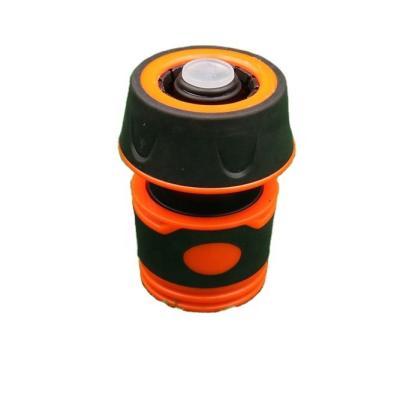 China ABS+PP+TPR 3/4 Water Stop Connector Rubber Cover Garden Hose End Hose End Quick Connector Coupling for sale