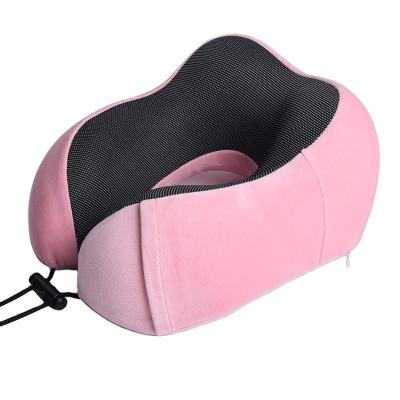 China High Quality Breathable Memory Foam U Shape Neck Pillow With Cover Car Ride Headrest Soft Comfortable Relief Neck Pillow Customized for sale