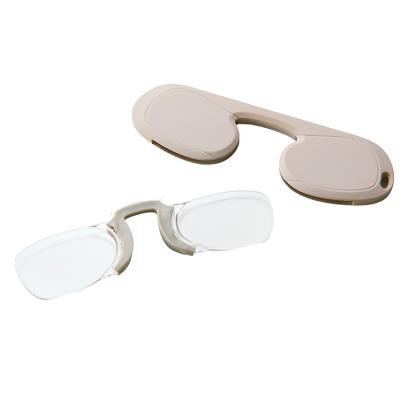 China New PC Style Folding Metal Reader Glasses Stainless Steel Thin Foldable Reading Glasses for sale