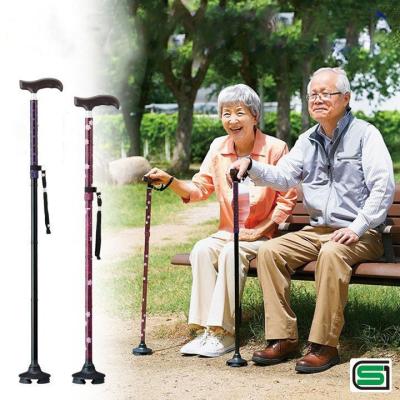 China Aluminum Adjustable Telescopic Speed ​​Stick Cane Elderly Set Four Walking Stick Legs for sale