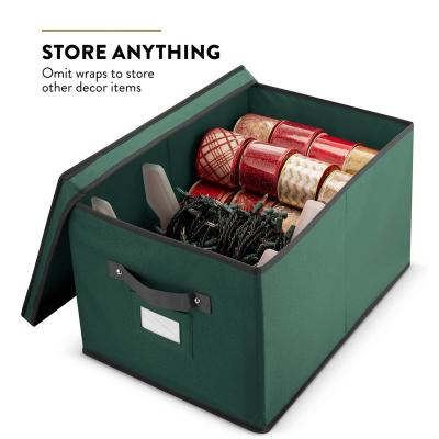 China Durable Green Storage Box 600D Oxford Cloth Christmas LED Light String Storage Box Large Capacity Viable Party Bag for sale