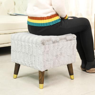 China Nattyhome Scandinavian Small Fabric Stools Dressmaker Bench Cute Place Foot Pillar Changing Makeup Stool for sale