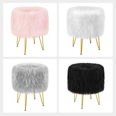 China Storage factory delivery fluff for full round support stool living room shoe color household storage stool wholesale for sale