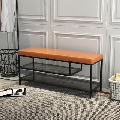 China Net Red Bench Multi-Layer Storage Iron Home Porch Use Shoe Stools Shoe Cabinet Light Luxury Stools Bench for sale