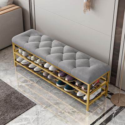 China Nordic Soft Light Luxury Stool Storage Stool Home Entryway Door Stool Bag Cushion Shoe Cushion Shoe Cabinet Lightweight Can Rest Bench for sale