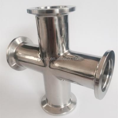 China Stainless steel KF40 /NW40 4 way sus304 cross for vacuum connection for sale