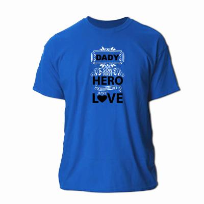 China Customized Logo Graphic Customized Washed Embroidery Good Quality Fathers Day Men's T-Shirts Breathable Dry T-shirt for sale