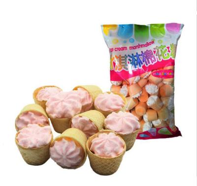 China Wholesale Halal Natural Soft Delicious Cotton Ice Cream Candy Shaped Marshmallow for sale