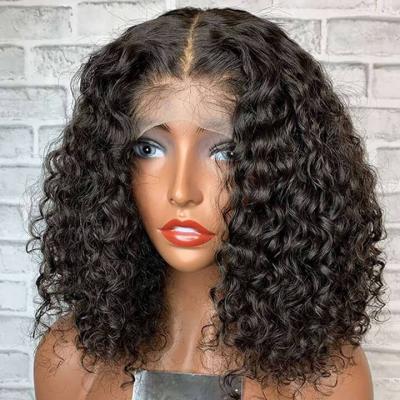 China Custom Logo 100 Pure Natural Original Hair Wholesale Price Curly Human Hair Lace Wigs 4x4 13x4 Curly Lead Virgin Hair Raw Wig Pre Plucked With Baby Hair for sale