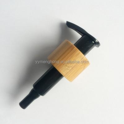 China Non Spill Hot Sale Black Plastic Lotion Pump Closure Bamboo for sale