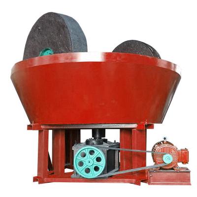 China Stone Powder Grinding Wet Ore Porcelain Hot Sale Gold Wet Ore Porcelain Gold Pan Mill Equipment Two Wheel Roller Gold Pan Mill Grinding Grinding Efficiency 1200 for sale