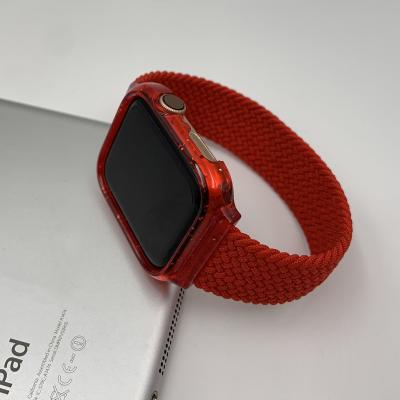 China Factory Newest Fabric Watch Bands Silicone Elastic Strap For iWatch Series 6 SE 5 Stretch Nylon Band 4 With Case for sale