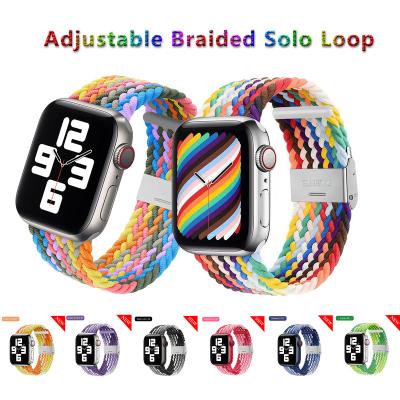 China Bandiction Cloth Compatible with Apple Watch Bands 44mm 40mm, Fitness Smart Watch Strap for Women Men Adjustable Braided Solo Loop for sale