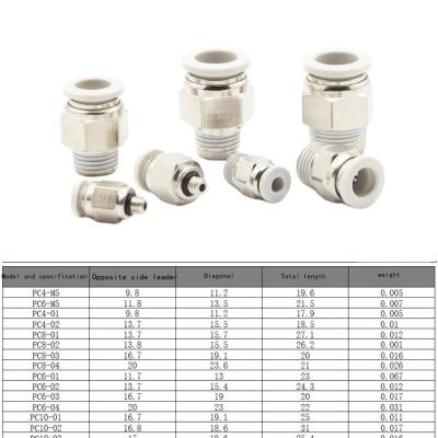 China Resin Quick Plug Pneumatic Connectors Pipe Fitting Straight Connector for sale