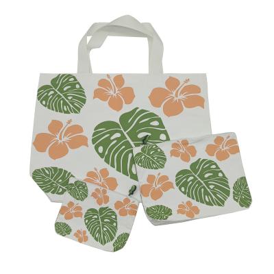 China White Handled Bag Tote Large Medium Pouch 3pieces Beach Tyvek Dupont Latest New Design Monstera Flower Superior Design Large Longevity for sale