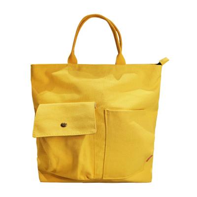 China Custom Biodegradable Eco Friendly Shopping Reusable Luxury Canvas Handled Grocery Cotton Tote Bag With Silk Screen Logo Printing for sale