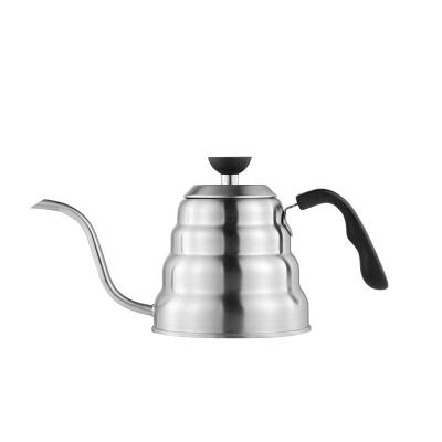 China WITH LID Stylish Portable Stainless Steel Pour Over Coffee Kettle Long Pour Coffee Maker Metal Brew Kettle Resin Handle Coffee Kettle for sale