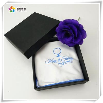 China High Quality Custom Viable Printing Microfiber Wine Glass Polishing Cleaning Mopping Cloth for sale