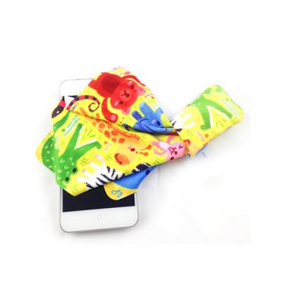 China Factory Sustainable Custom Printed Microfiber Key Chain Cleaning Cloth For Glass Lenses Sunglasses Phone Screen for sale