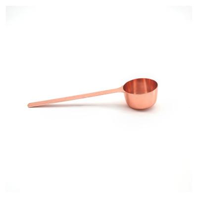 China Rose Gold Wholesale High Quality New Design Viable Top Cheap Price Custom Coffee Scoop Logo for sale