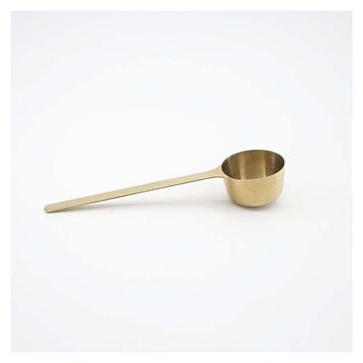 China New Design Metal Scoop Coffee Scoop Long-handle Stainless Steel Viable Doser Gold for sale