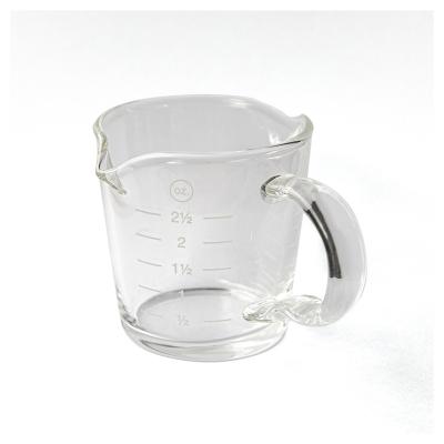 China Viable Measuring Cup Espresso Double Mouth Coffee Mug With Handle Espresso Shot Jug for sale