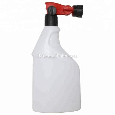 China Spray Bottle with iLOT 900ml Clear Plastic Bottle Attachment Hose End Full Line Sprayer for Car Cleaner for sale