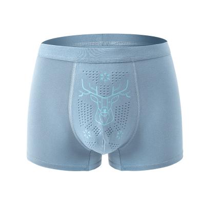 China Classic Breathable Men's Comfort Male Boxers Cotton Shorts Underwear Panties Mesh Design Elastic Casual Sports Good Quality for sale