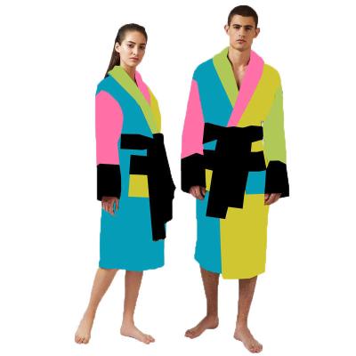 China Breathable Winter Thicken Cotton Warm Mens Womens Sleepwear Pajamas Sets Brand Letters Bathrobe for sale