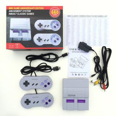 China 660 Games Built Retro AV Video Game Console Produce TV Consoles Build In 660 Classic Games Dual Gamepad Game Player for sale