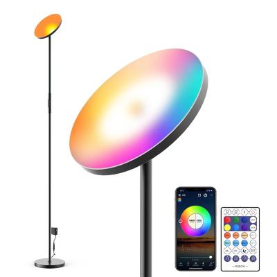 China Modern indoor colorful multicolor RGB led floor lamp home bedroom decoration corner lamp APP wifi smart led floor lamp for sale