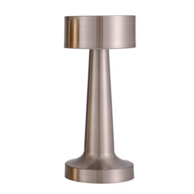 China Amazon hot sale dimmable stepless touch led desk antique style light fixture cylinder table lamp led rechargeable metal table lamp for sale