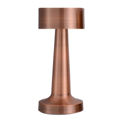 China Touch stepless dimmable decorative metal lamp wireless table for hotel bar desk lamp restaurant wireless antique vintage industrial table lamp for sale