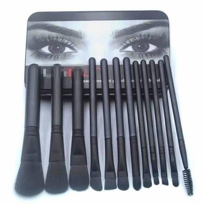 China Angular Blush Wholesale 12 Pcs Professional Beauty Tool Cosmetic Makeup Brush Set for sale