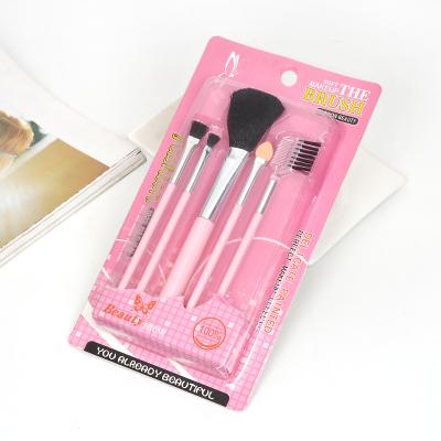 China Bestselling 5 Pcs Wholesale Smudge Brush Amazon Professional Nylon Custom Makeup Brush for sale