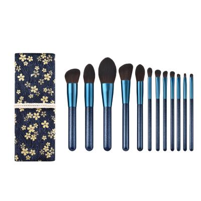 China Angular Blush Professional Quality 12pcs Custom Logo Makeup Brushes Wholesale for sale