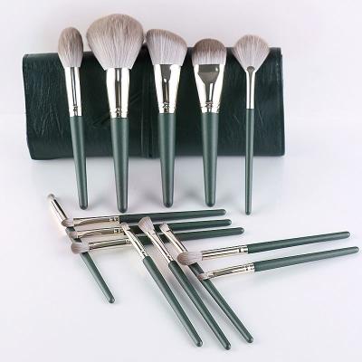 China Angular blush wholesale 14 stickshigh quality makeup brush privatecustom logo makeup brush set for sale