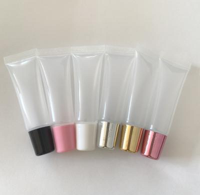 China Lip Gloss Packaging 8ML 10ML 15ML Plastic Clear Lip Balm Bottle Empty Lip Gloss Squeeze Packaging Tube for sale