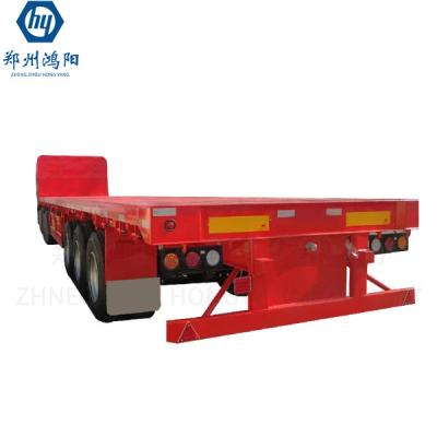 China Efficient 80t Removable Lowbed Truck Trailer For Flatbed And 20 / 40 Foot Container Use for sale