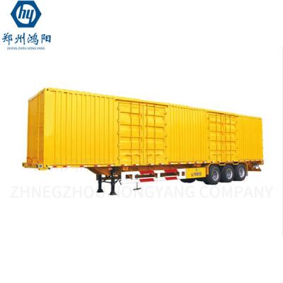 China New 3 Axle Van Type Heavy Duty Utility Semi Cargo Trailers Long Distance Logistics Transport Trailer for sale