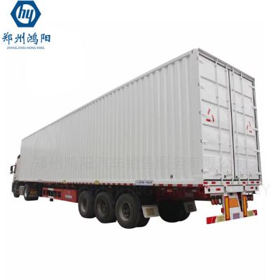 China Transporte por goteo Contenedor de lecho plano Carga pesada Semi remolque Recinto estaca furgoneta caja de cortinas en venta