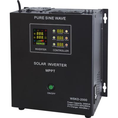 China Metal 24V DC to AC Pure Sine Wave Solar Inverter with MPPT Controller, Battery Charger for sale