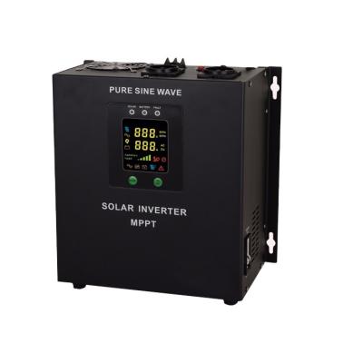 China Metal Manufacturer CE RoHs 24V DC to AC Pure Sine Wave Solar Power Inverters with MPPT Controller for sale