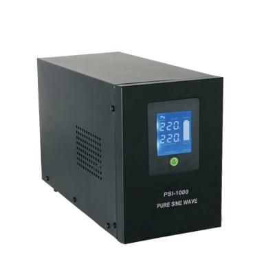 China 1KVA Metal Home Power System Pure Sine Wave Inverter with DC 12V Battery Charger for sale