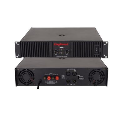 China Professional iron factory 2 channels output connection four groups of terminals 800Wx 2CH audio power amplifier for sale